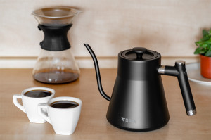 RESIGILAT - Fierbator electric ECG Forza 8000 Pour over Nero, 1200 W, 1 litru, otel inoxidabil, negru mat - Img 13