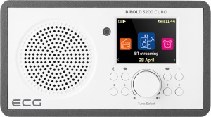RESIGILAT - Internet radio ECG B.BOLD 3200 Cubo, FM, Bluetooth, Li-Ion 3,7V/2000 mAh, 3W RSM, telecomanda, carcasa din lemn - Img 11