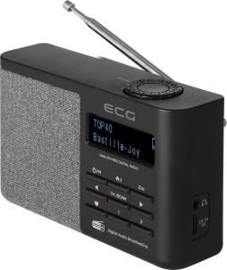 Resigilat - Radio portabil ECG RD 250 DAB Black, FM/DAB/DAB+, 1.8 W, Bluetooth 5.3, baterie reincarcabila Li-Ion 3.7 V / 1900 mAh, ceas desteptator, negru - Img 4