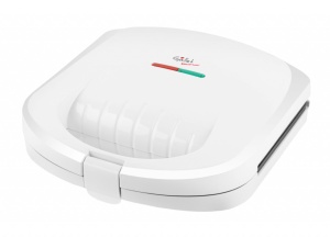 RESIGILAT - Sandwich maker GALLET SAUMUR CRO625, 800 W, 4 sandwich-uri triunghiulare, alb