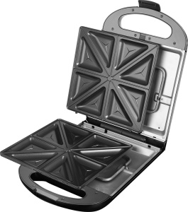 Sandwich maker grill ECG S 4310, 1200 W, 3 tipuri de placi interschimbabile 23 x 23 cm, unghi deschidere 105° - Img 10