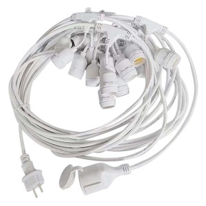 SIR ILUMINAT FESTIV CU SOCLU E27X15BUC 15M IP65 - ALB - Img 3