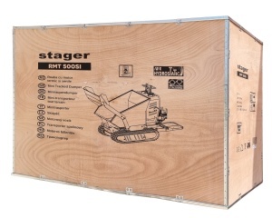 Stager RMT500SI roaba cu motor termic cu incarcator frontal 9CP, 500kg, senile - Img 3