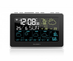 Statie meteo GoGEN ME 3565 SMART, senzor extern Wi-Fi, prognoza 5 zile, aplicatie mobila, negru/argintiu - Img 4