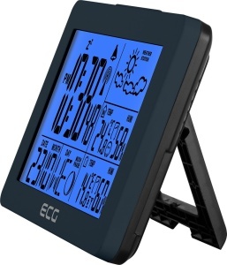 Statie meteo interior-exterior ECG MS 200 Grey, senzor extern fara fir, LCD, ceas, alarma - Img 4