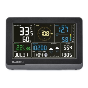 Statie meteo profesionala GoGEN ME 4900, LCD color, senzori de ploaie, temperatura, vant si umiditate, Aplicatie WSView Plus, negru - Img 2