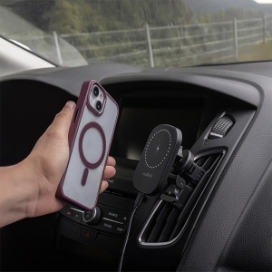 SUPORT TELEFON MAGNETIC CU INCARCARE WIRELESS 15W PRINDERE VENTILATIE - Img 8