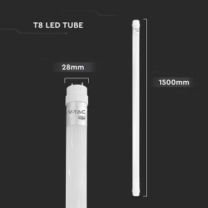 TUB LED T8 G13 PLASTIC 20W 150CM 6500K ALB RECE, CIP CREE - Img 5