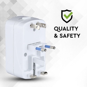 ADAPTOR UNIVERSAL PRIZA (UK,US,EU) CU PROTECTIE SI 2USB 2.1A - Img 6