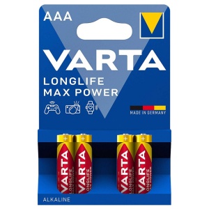 BATERIE ALCALINA MAX POWER LR03 BLISTER 4 BUC VARTA - Img 2