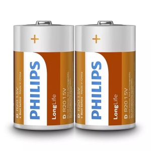 BATERIE LONGLIFE R20 D FOLIE 2 BUC PHILIPS - Img 2