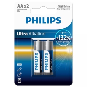 BATERIE ULTRA ALKALINE LR6 AA BLISTER 2 BUC PHILIPS - Img 2