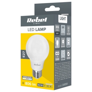 BEC LED A60 E27 8.5W 3000K 230V REBEL - Img 3
