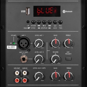 BOXA PORTABILA 15''/38CM 300W RMS TWS CU BT/USB + 2 MIC WIRELESS - Img 9