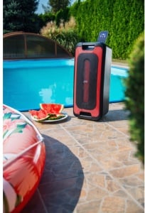 Boxa portabila JVC XS-EP424B, 140W, Bluetooth, USB, Radio FM, Microfon, AUX IN, Negru - Img 8