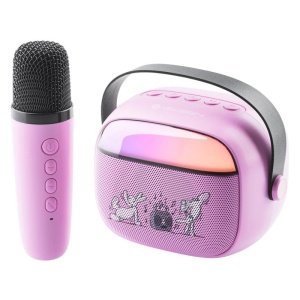 Boxa portabila pentru copii GoGEN BOB A BOBEK PARTY, 3.2 W, USB, Micro SD, microfon fara fir, 3.7V / 1200mAh , roz - Img 3