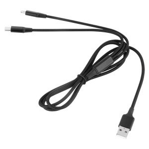 CABLU USB A - USB C/LIGHTNING (2+1) 1M - Img 3