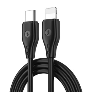 CABLU USB-C - LIGHTNING 1.2M 30W - negru - Img 1