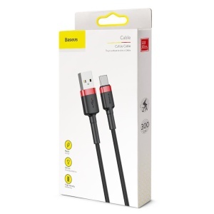 CABLU USB - TIP C 2A 10W BASEUS- NEGRU/ROSU - Img 7