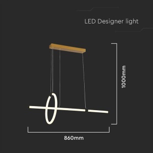 CANDELABRU LED 16W 3000K 86X100CM - NEGRU - Img 3