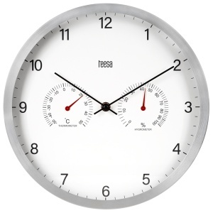 CEAS PERETE 30CM TERMOMETRU HIGROMETRU TEESA - Img 4