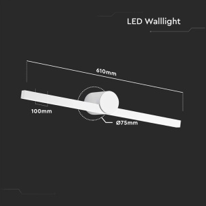 CORP ILUMINAT LED MONTAJ DEASUPRA OGLINZII 10W 3000K - ALB - Img 4