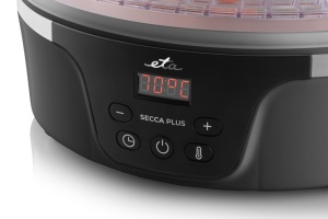 Deshidrator de alimente ETA Secca Plus 8301 90000, 380 W, 8 niveluri, 35-70 °C, afisaj LED, negru - Img 4