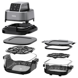 FRITEUZA GLASS AIRFRYER 4L+1.5L 1500W TEESA - Img 10