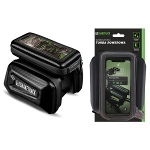 GEANTA BICICLETA CU SUPORT TELEFON PRINDERE PE CADRU IP54 - NEGRU - Img 4