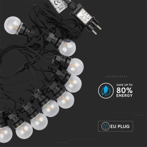 GHIRLANDA LED 5M 10 BECURI 0.4W / BEC 3000K - Img 6