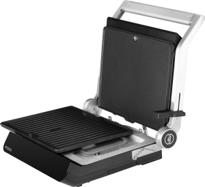 Grill electric ECG FORZA 5200 Fuego, 2000W, 80-230 °C, 2 termostate, cronometru, deschidere 180°, capac din otel inoxidabil - Img 8