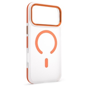 HUSA PROTECTIE MAG CASE IPHONE 17 PRO MAX - TRANSPARENT/PORTOCALIU - Img 2