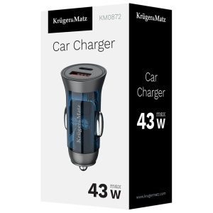 INCARCATOR AUTO USB / TYPE C QC PD 45W KRUGER&MATZ - Img 6