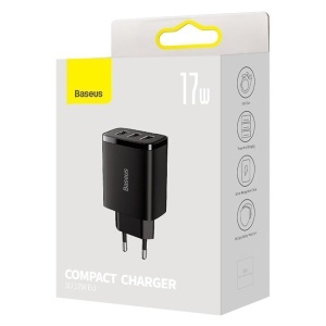 INCARCATOR RETEA 3XUSB FAST CHARGING 17W BASEUS - NEGRU - Img 7