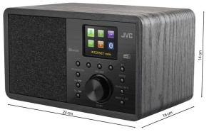 Internet radio JVC RA-E814B, 5W RMS, tuner DAB+/FM, Bluetooth, ecran color 2,4 inch, negru - Img 5