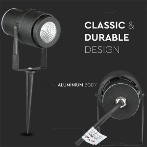 LAMPA GRADINA IP65 12W 4000K ALB NEUTRU - NEGRU - Img 4