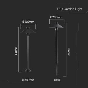 LAMPA LED 7W EXTERIOR TIP STALP/TARUS IP65 3000K - Img 6