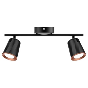 LAMPA LED MONTAJ PERETE 2X6W 4000K ALB NEUTRU - NEGRU - Img 1