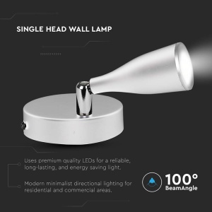 LAMPA LED MONTAJ PERETE 4.5W 4000K ALB NEUTRU - ALB - Img 7