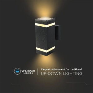 LAMPA PERETE SOCLU E27 IP44 - NEGRU - Img 6
