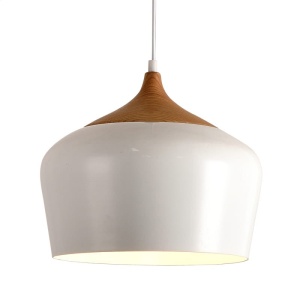 LUSTRA ALBA LEMN E27 35X26 CM PLATINET - Img 3