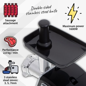 MASINA DE TOCAT CARNE 1600W CR 4812 CAMRY - Img 15