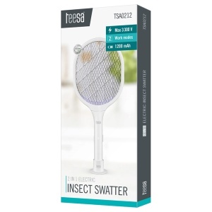 PALETA ELECTRICA SWATTER ANTI-INSECTE 2 IN 1 TEESA - Img 6