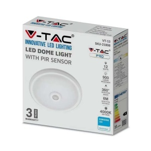 PLAFONIERA LED 12W IP20 SENZOR DE MISCARE 4000K ALB NEUTRU - Img 12