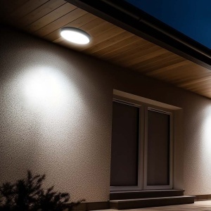 PLAFONIERA LED 18W IP44 CU SENZOR 4000K ALB NEUTRU - NEGRU - Img 3