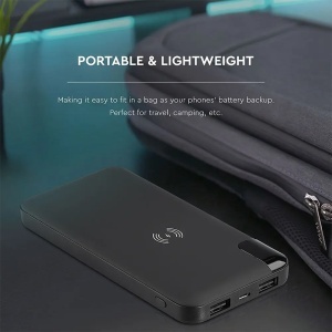 POWER BANK 8000MAH INCARCARE WIRELESS MODEL STAND - NEGRU - Img 5