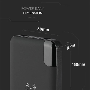 POWER BANK 8000MAH INCARCARE WIRELESS MODEL STAND - NEGRU - Img 15