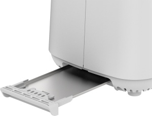 Prajitor de paine ECG ST 2768 Timber White, 925 W, 2 felii, 7 trepte, otel inoxidabil, elemente din lemn, alb - Img 7