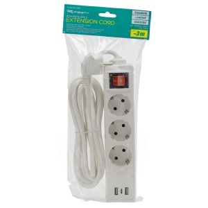 PRELUNGITOR 3 PRIZE CU INTRERUPATOR SI USB 3M - Img 5