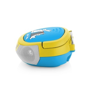 Radio CD pentru copii GoGEN BOB AND BOBEK, 2 x 0,8 W, Bluetooth, karaoke, microfon, MP 3, USB, AUX in, albastru - Img 6